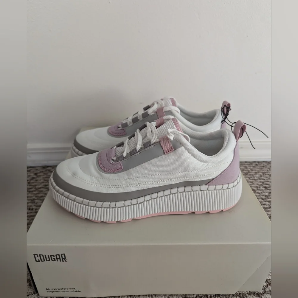 Cougar Sayah Women's Sneaker White Gray & Pink Size 9.5.